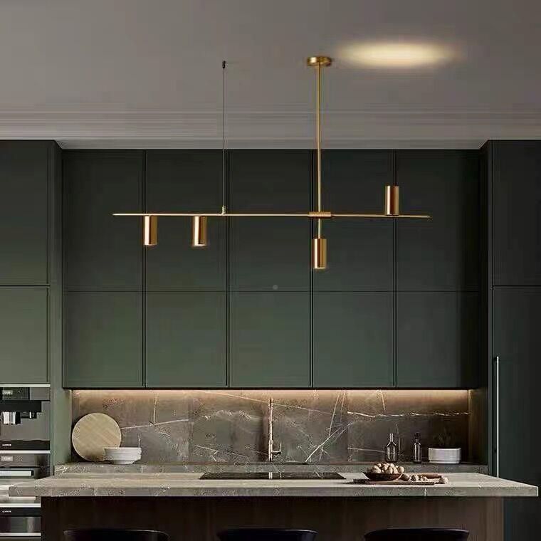 现L2212代极简奢全铜台餐厅吊灯设计师样板房个饰性创意岛吧台装