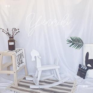 木马儿童马摇童店玩具商场纯实木154加厚摇白色大人周岁装 椅饰 装