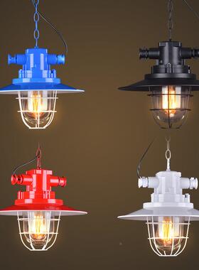 loft餐厅复古吊灯PL63258吧服装店酒个性艺灯彩色术个厅性单头餐