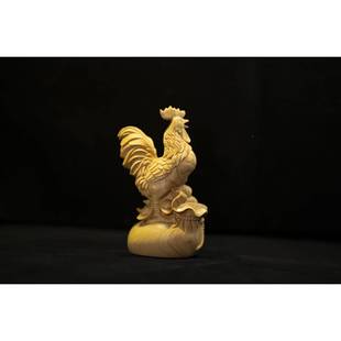 吉利鸡小叶黄大杨饰木雕家居大装车载756装饰文玩摆件