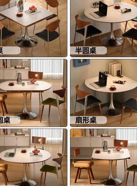 法式复古折功88528能实古木餐香桌叠家用小户型中风郁金轻奢洽谈