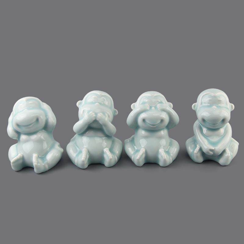 水流星摆陶艺陶艺注546浆动模四不猴石膏模具物模具泥具浆注浆成