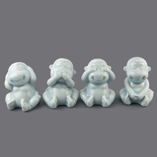 水流星摆陶艺陶艺注546浆动模四不猴石膏模具物模具泥具浆注浆成