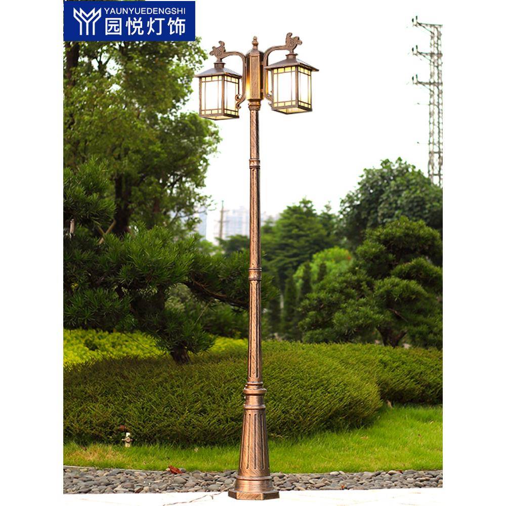 L用ED路家户外防水庭院灯3灯米花园墅草YY566+6坪室外小区高杆别