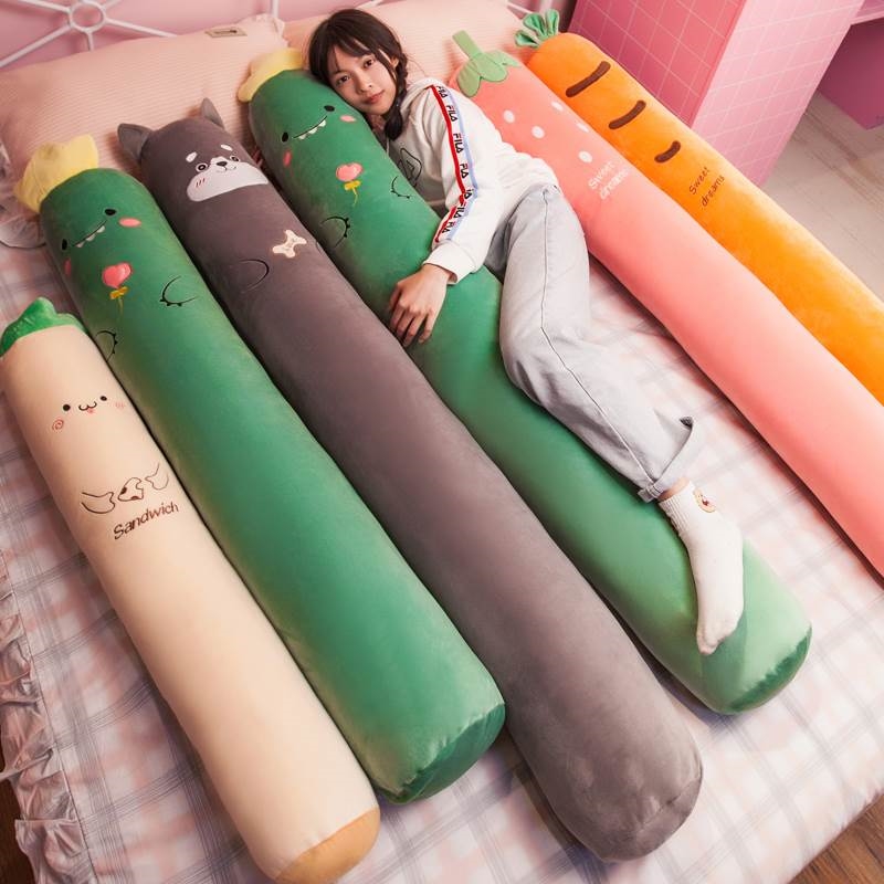 抱抱枕睡觉专用女生学生床上夹腿侧睡长条枕头可拆洗超软夏天棉