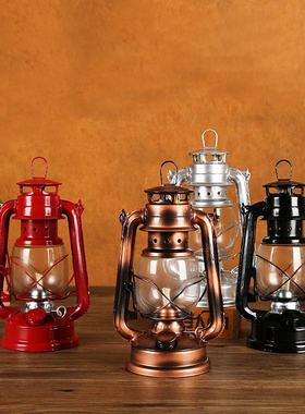 复古怀旧煤油灯马灯老式家居客厅装饰品小摆件创意工艺品拍照道具