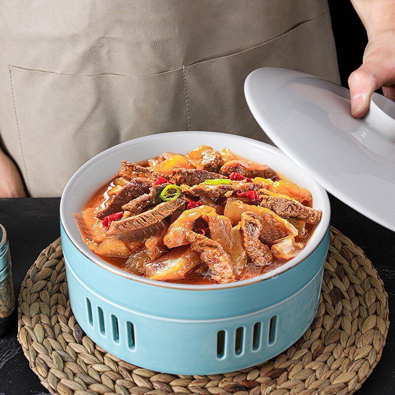 干锅明炉餐具蜡烛加热鱼盘保温菜盘明火干锅盘饭店明档餐具展示盘
