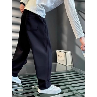 弯刀卫裤男款爆款2025新款潮流直筒宽松休闲裤男士春秋季运动长裤