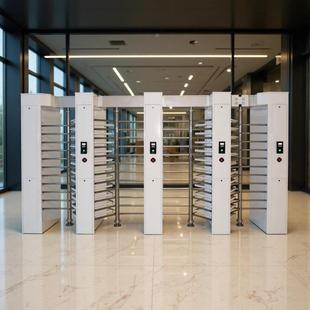 全自无人值守栏互全高栅旋848转闸动人脸识别AB锁防尾随圆弧门禁