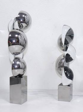 式创意约水晶几何摆欧件卧室玄简关客书64248厅办公室电视柜房家