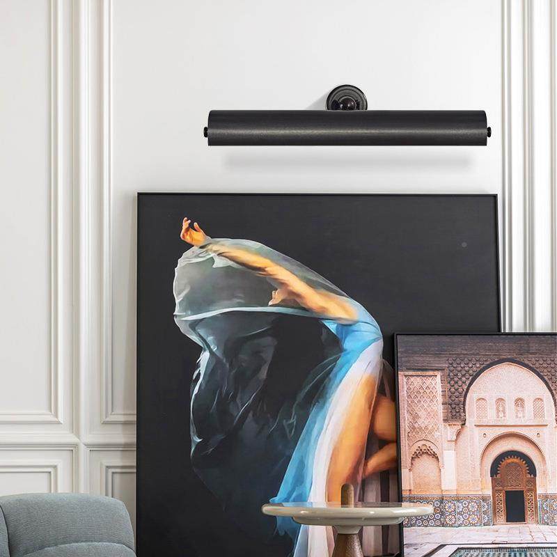 铜画全灯油画打画灯书墙柜书架款补光复古充电免布线82921装饰画