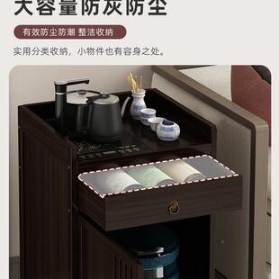 移动茶几发推烧水壶可一体家用茶水柜沙边几阳台985角柜非实木茶