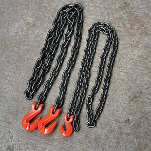 翅G80羊角带卡钩捆绑起抓重飞机链条无品牌/锰钢铁链勾卸钢筋吊具