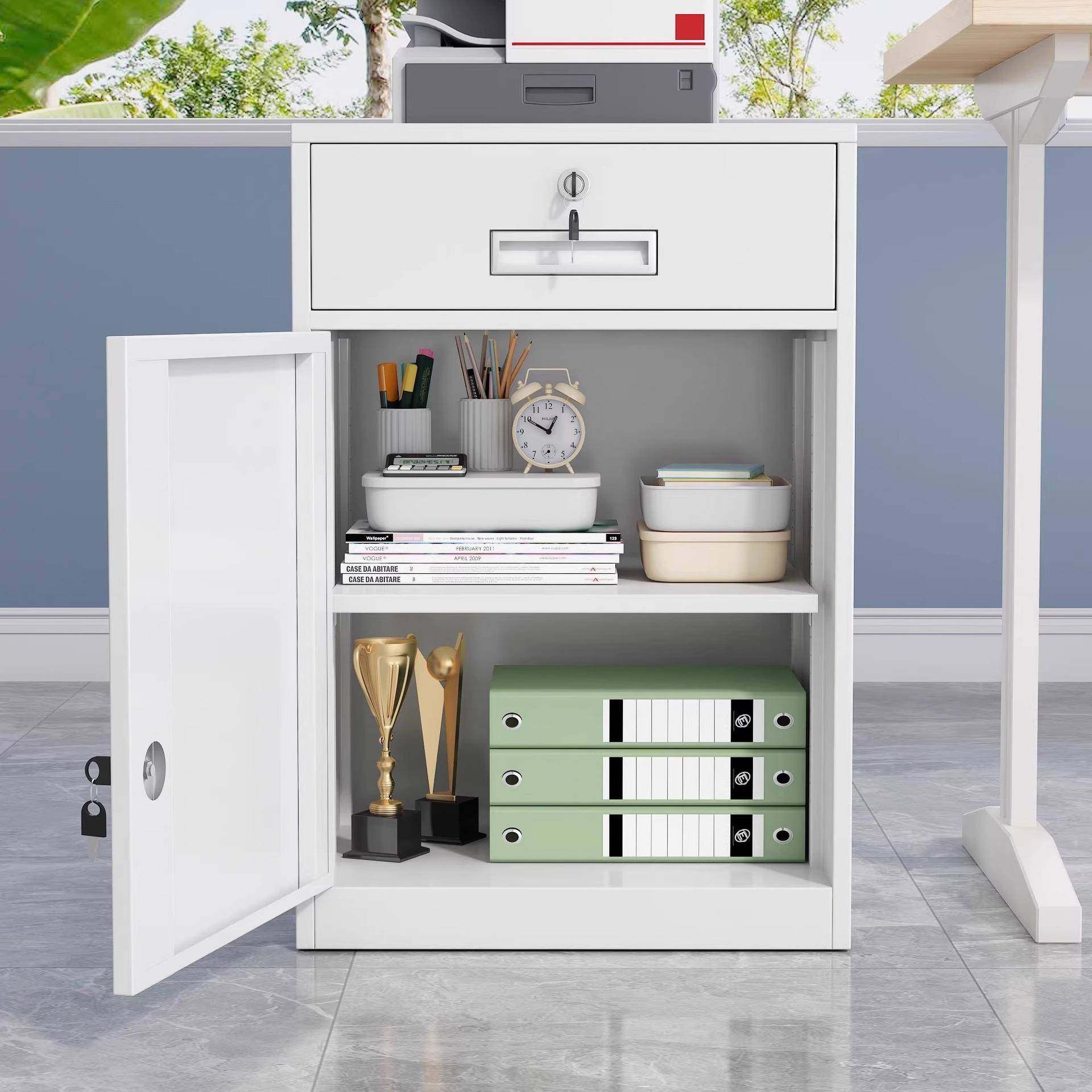 文件柜公室储物柜档资料YANEN-AG柜皮矮柜铁带锁抽办屉式桌下收纳,商业/办公家具,办公储物柜,淘宝优惠券,粉丝福利购,淘宝优惠卷