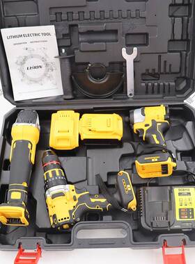 电锤电工16214具组电起充子手电钻套装锂电工具家用电动合动角磨