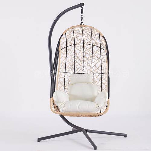 户外单摇人藤阳编吊篮浅黄鸟藤巢懒人篮椅室内台吊篮3号秋千吊椅