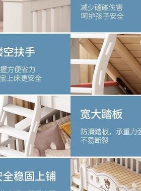 下双层床高低床上双人床上下铺成人子木床儿童床实床X-241206木母