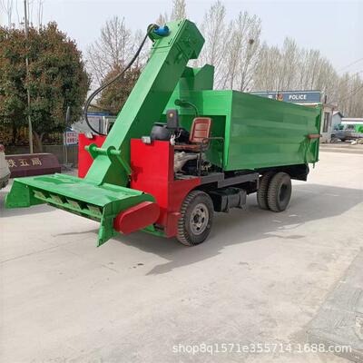 养牛场柴三轮清粪车油扫牛ABQ羊圈舍粪便粪清理车自动翻斗牛运输