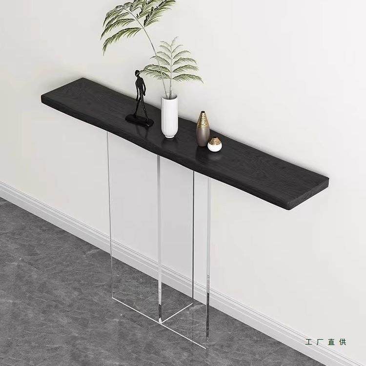 玄关子轻奢靠亚克力墙窄自KSK然边原木台入代户正对门柜简约现桌,电子元器件市场,其它元器件,淘宝优惠券,粉丝福利购,淘宝优惠卷