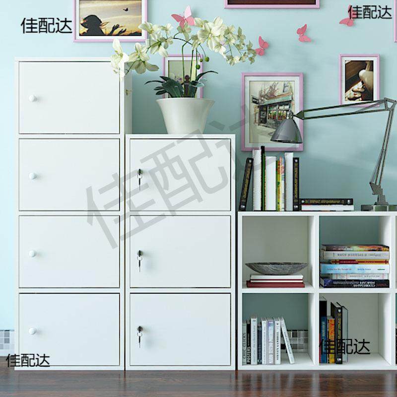 简储物带柜子锁书柜带门落地简约客小厅收纳置73846物多易层阳台