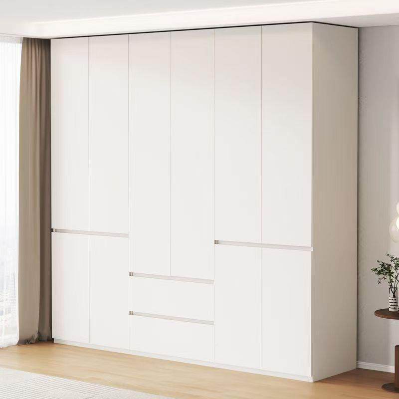 橡木全实木大衣柜新款式爆款家用卧室主手卧衣橱柜分段免拉衣橱