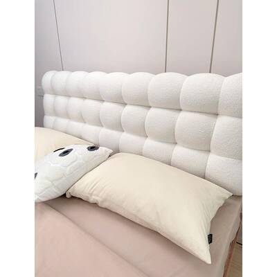 小球床雪头软靠背垫榻米无床头ltao7292包靠垫奶油风2025新款大靠
