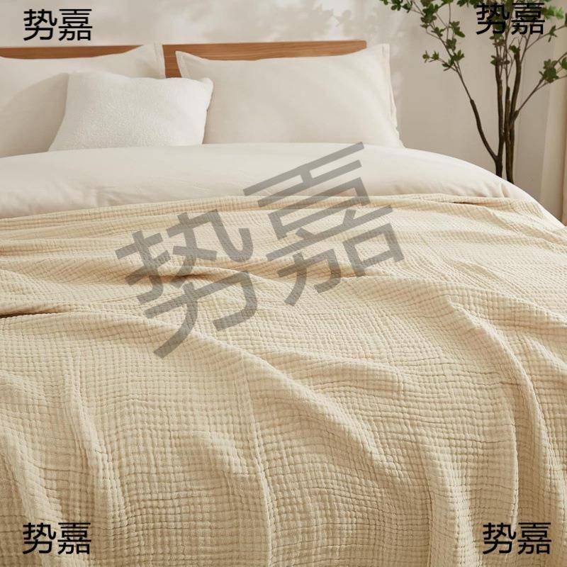 发毯柔软平毯纹细布毛季毯轻质XJXSCA2Y透气毛沙毯四纱布纯棉床毯