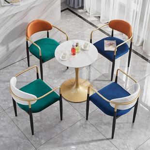 2I轻A001奢岩板餐桌椅组合桌商务待洽谈接签单桌休闲小大理石阳台