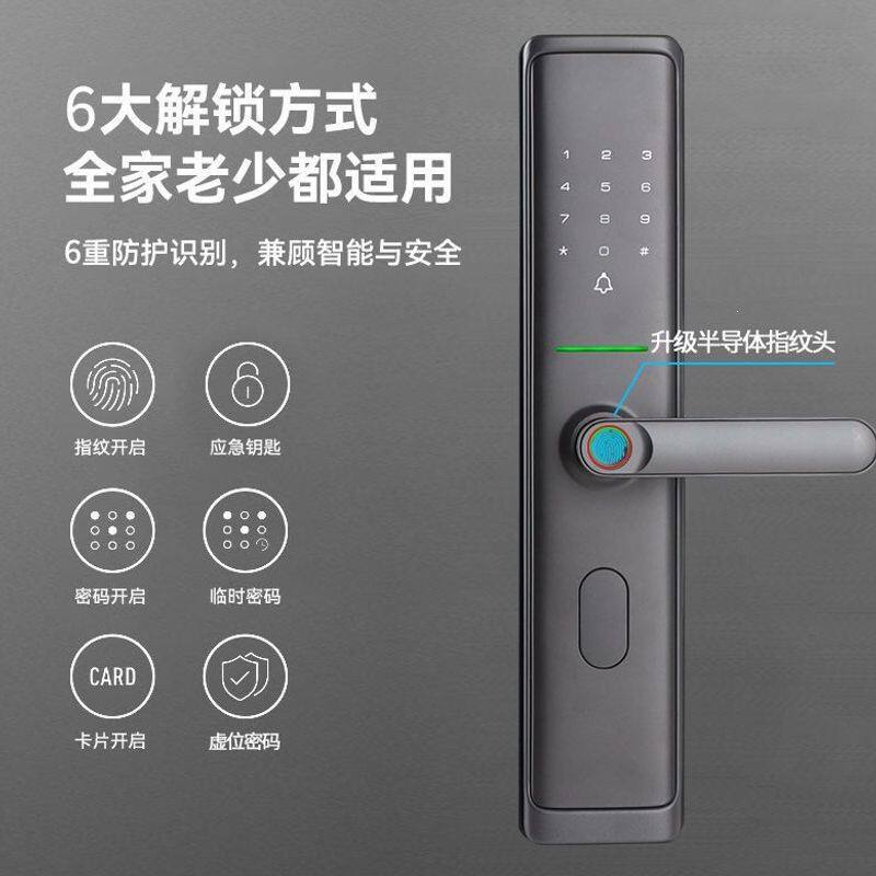 智能指纹门锁家用防盗门电子锁智能锁密码锁出租房入户大门锁民宿