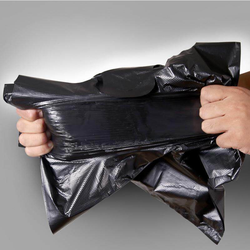 家酒店宾馆房客垃手圾袋商用用加厚中大号黑色背心垃圾提背心式塑