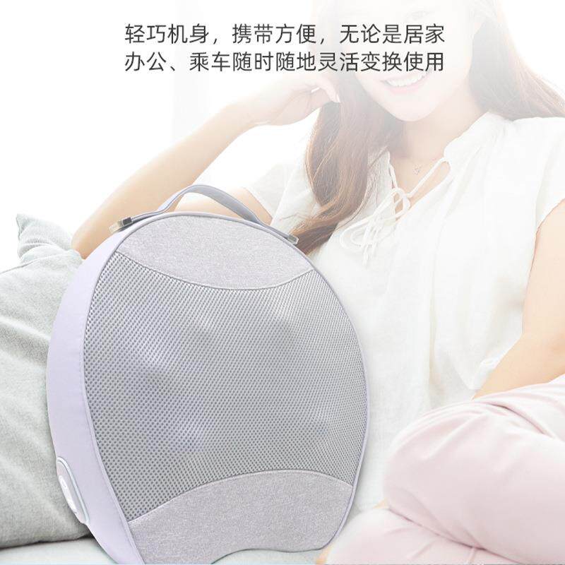 办公室53便震携腰部敷加热动按摩靠垫车靠载垫智能热揉捏腰部按摩