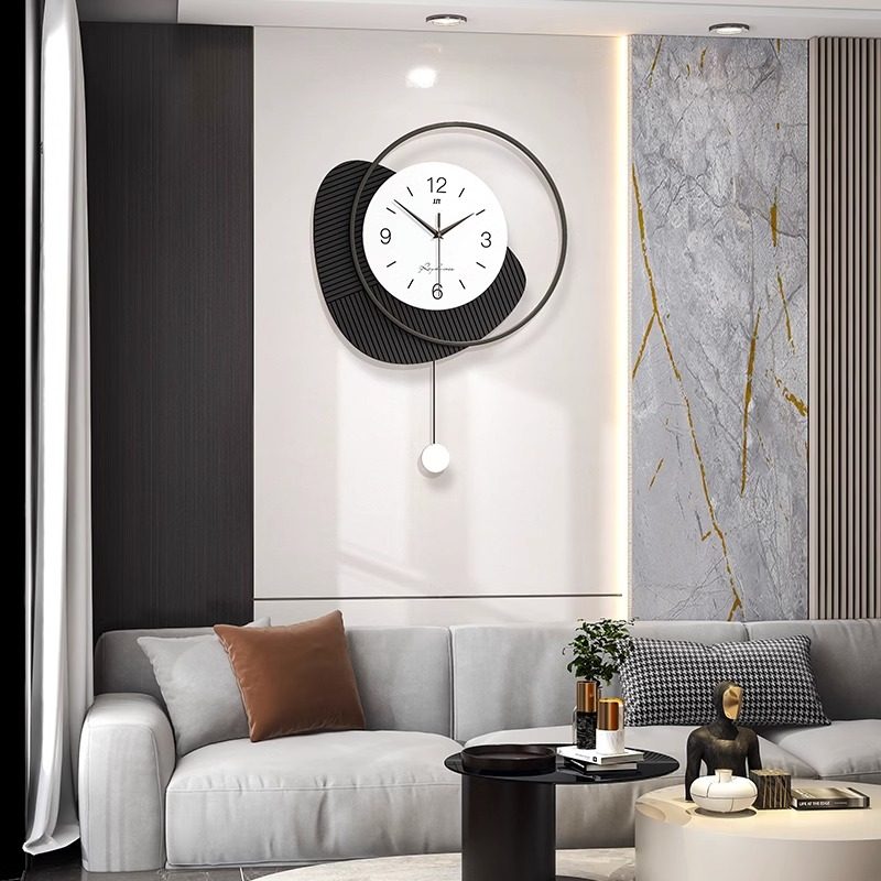 钟表挂钟客厅2023新款简约现代创意钟大气餐厅家用静音挂墙免打孔 - 封面