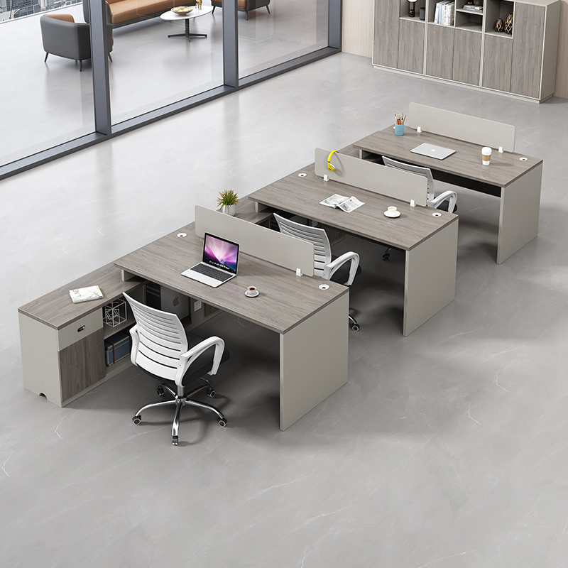 BD8115职员办公桌办公室6人位员工卡座工位财务桌椅组合简约现代