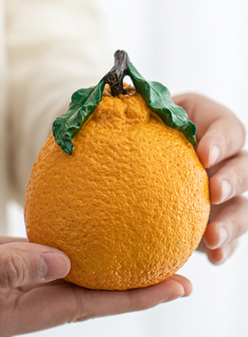 (大吉大利)创意变色丑橘变色茶宠摆件茶室茶桌茶具茶玩桌面装饰品