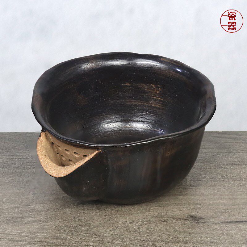 纯手工公道杯茶水分离过滤网一体陶瓷泡茶器分茶器复古家用办公室