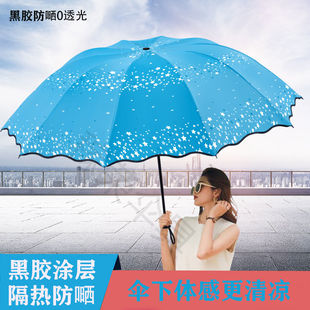伞大号雨伞折叠十骨手动女学生晴雨两用遮阳伞加大牢固耐用
