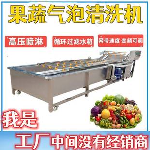 果蔬清洗加工设备材天冬气泡清洗机食品厂土豆西蓝花洗菜机