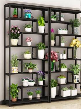 花店展示架货架绿内萝大花架木铁阳台多层落艺地KUZ式实室多肉智