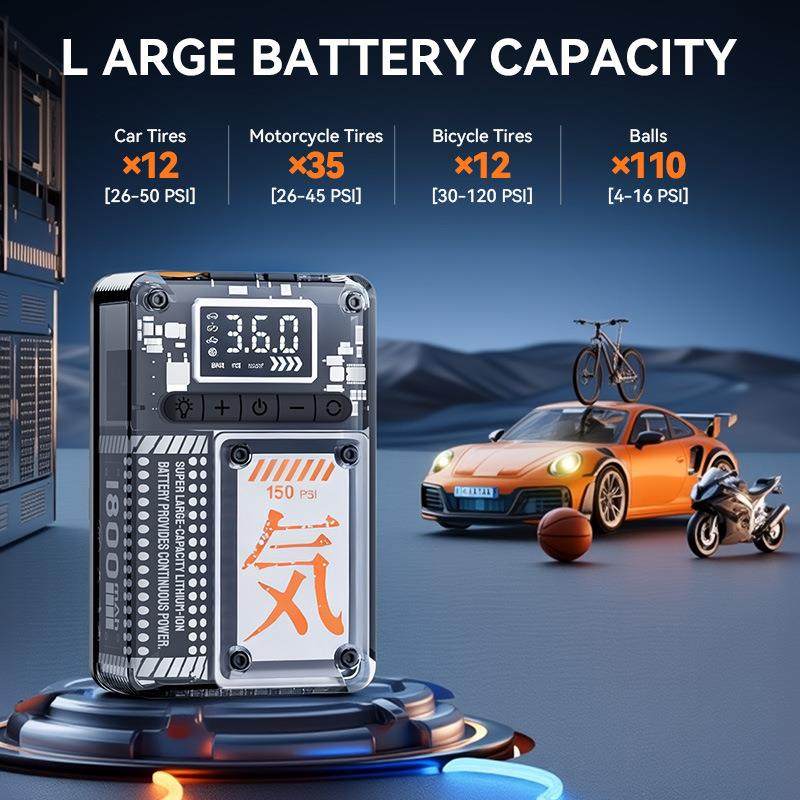 车充气EMF载泵便携电汽车冲气泵车用式小型无动线数显轮胎打气泵