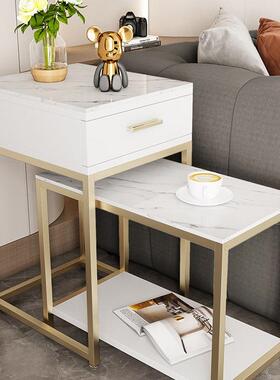 UDM简约岩板边几沙几发沙边柜厅移动小茶几发书房边柜窄长客轻奢
