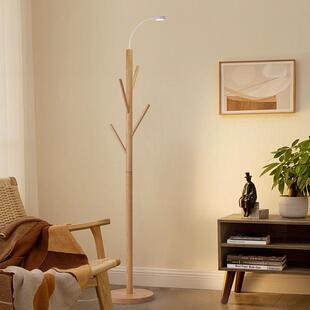 胡杆桃灯木帽架落地卧室台灯客厅家用架子528单立式简易挂帽落衣