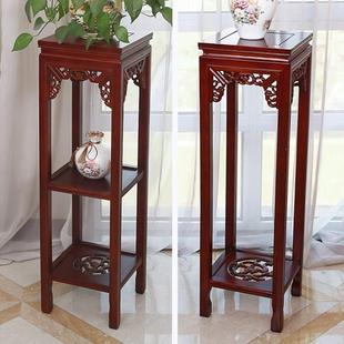 榆木客厅花架实绿木中几M-3形式地面放萝的室内吊架子圆花盆木质