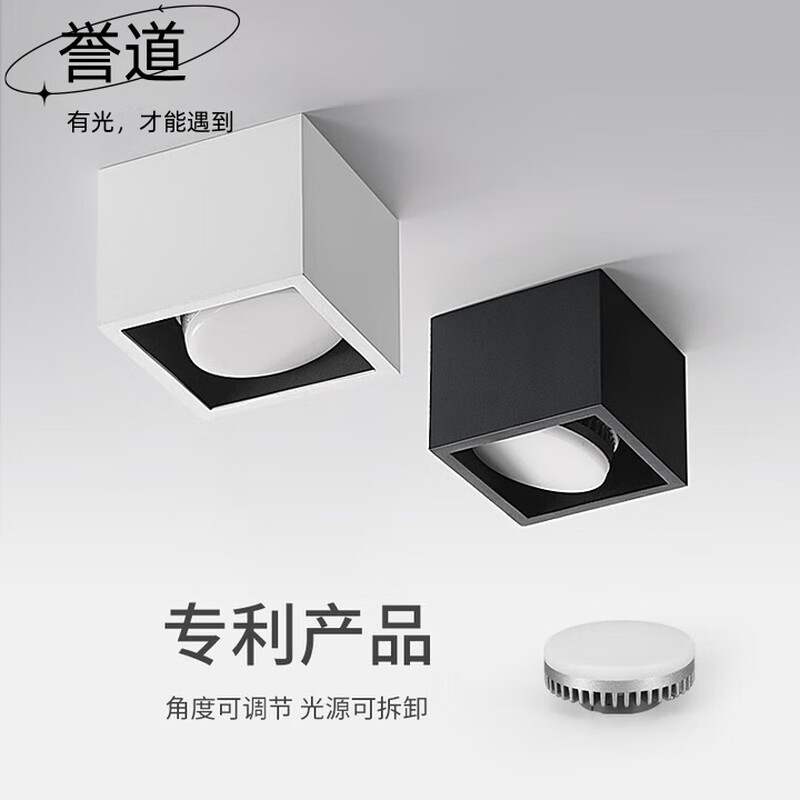 誉道LED三色调光变色明装筒灯