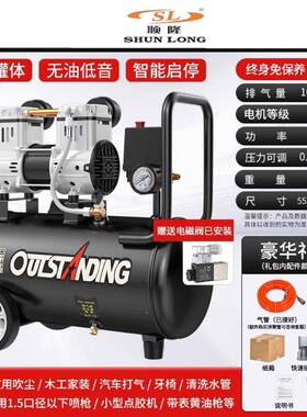 气气泵空压缩机202V木工专用喷漆充便静无油空压音迷你小型携式空