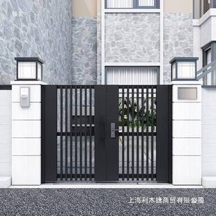 锈钢户外庭庭院门农村建541房大不门铝合金院门户外铁门别自墅院