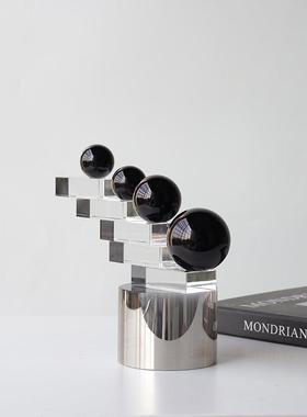 代简约象水现晶玄关电视抽柜直播商业展厅67153步步高升软装饰间