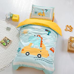 儿全棉数码印UOQ花幼儿园被子件套童午睡宝单宝入园六三件套床被