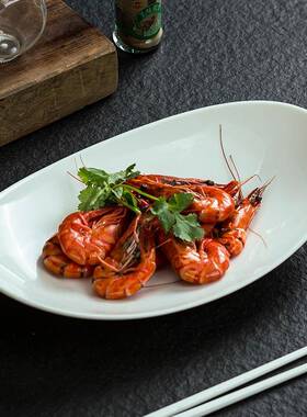 陶瓷大子纯盘白色饭店盘水果酒菜店餐厅CBB剁椒鱼头盘汤盘餐盘盘