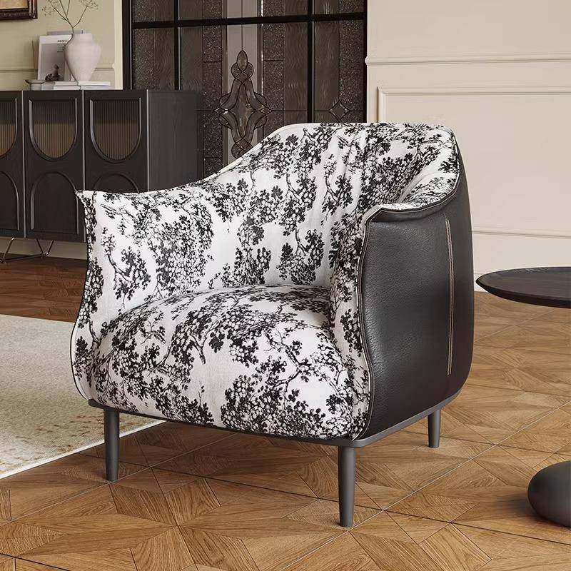 复阳古中古风设墨计师森林单人沙发客厅台家用单水YT1017椅实木复