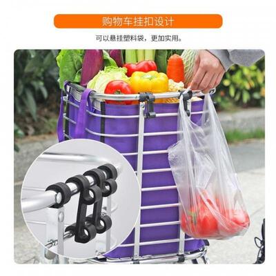 老用人家购物买菜小拉车拖两用拉杆车便KIP26156捷菜篮车子手拉折